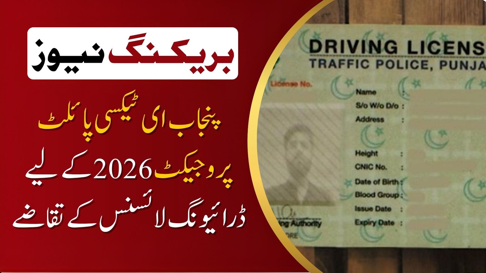 Driving License Requirements for Punjab E-Taxi Pilot Project